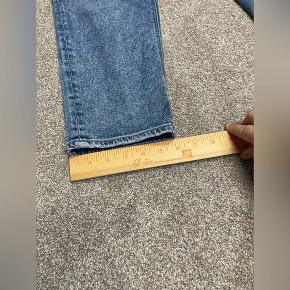 American Eagle women’s highest rise mom jeans sz 8S medium wash stretch blue - Picture 13 of 15